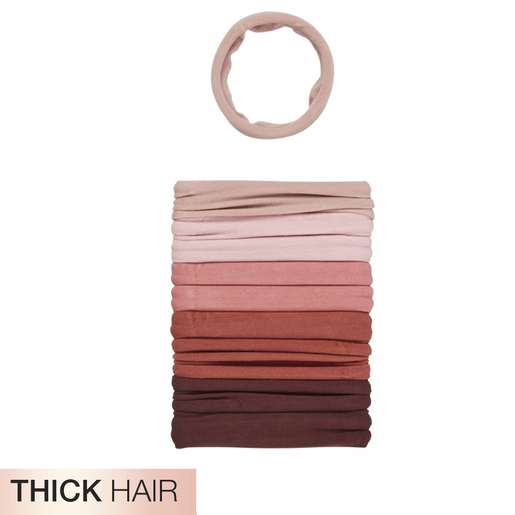 Thick Hair Neutral Hosiery Hair Ties 10pk No Damage